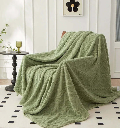 Kuscheldecke - Doppelseitig, Wolloptik, Weich