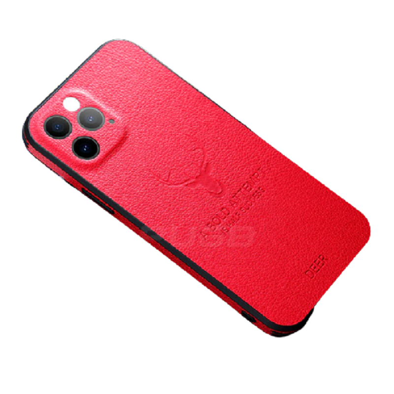 Luxus Leder Textur Square Frame Case für iPhone