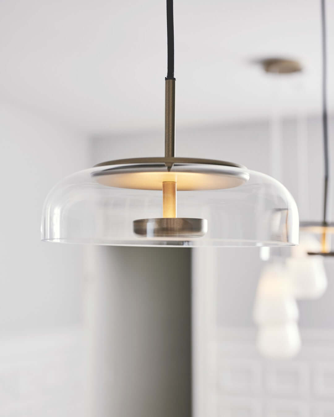 Moderne Pendelleuchte - Messing &amp; Glas