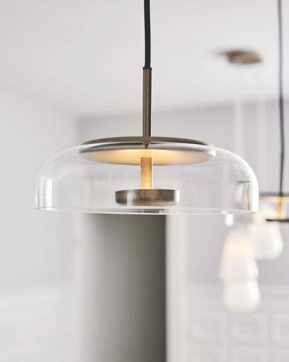 Moderne Pendelleuchte - Messing &amp; Glas
