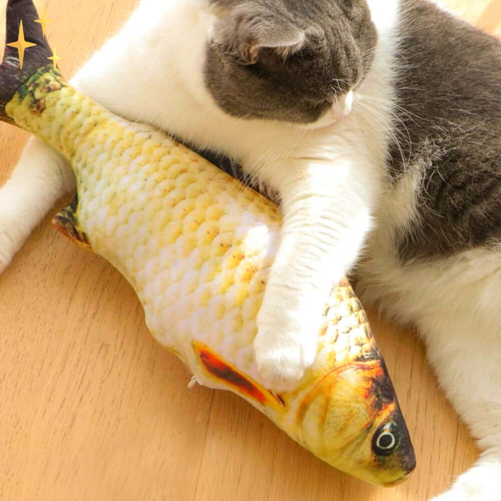 Interaktives Katzenspielzeug Set - 4 Bewegliche Fische