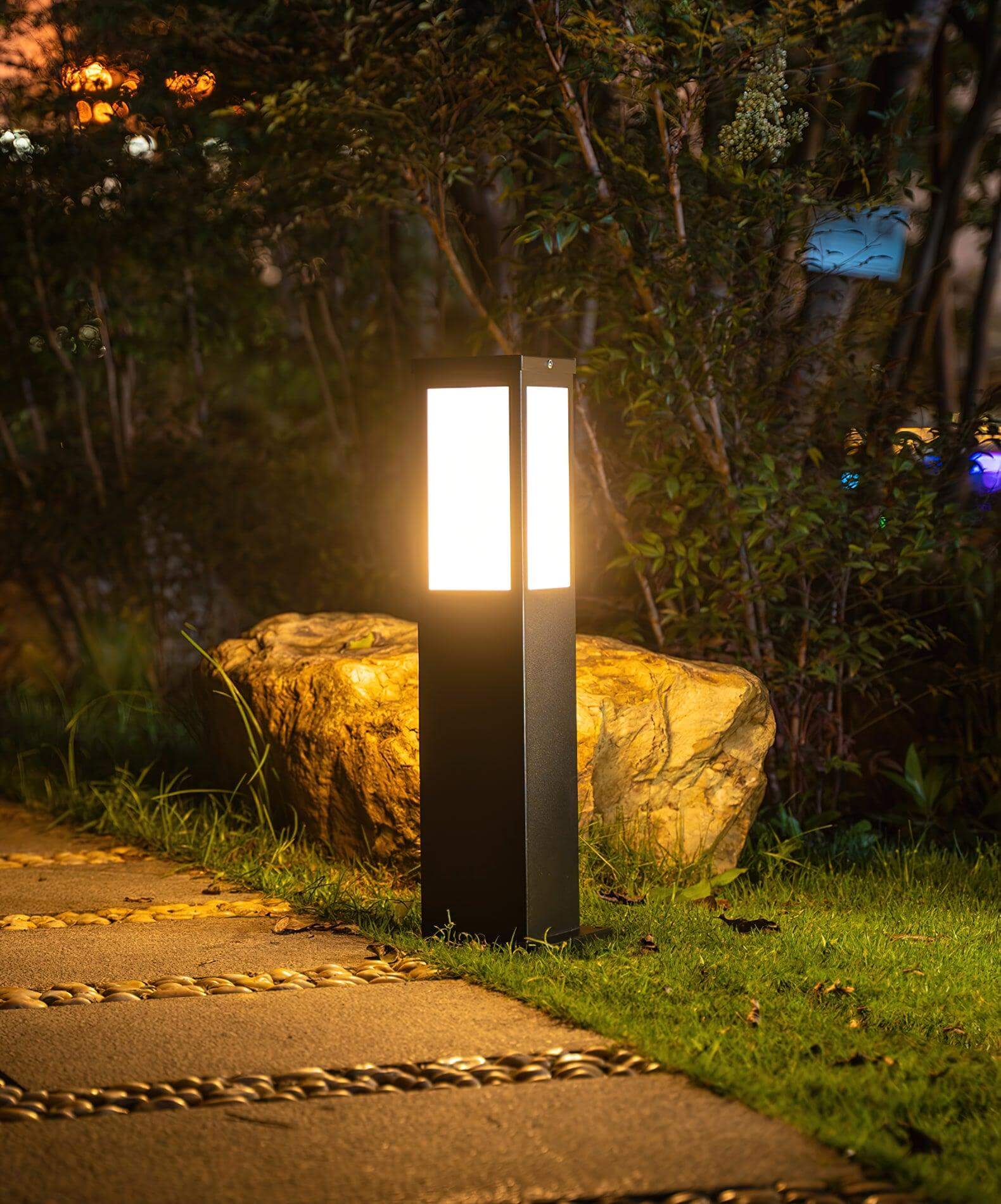 Moderne LED Pollerleuchte Außen Garten