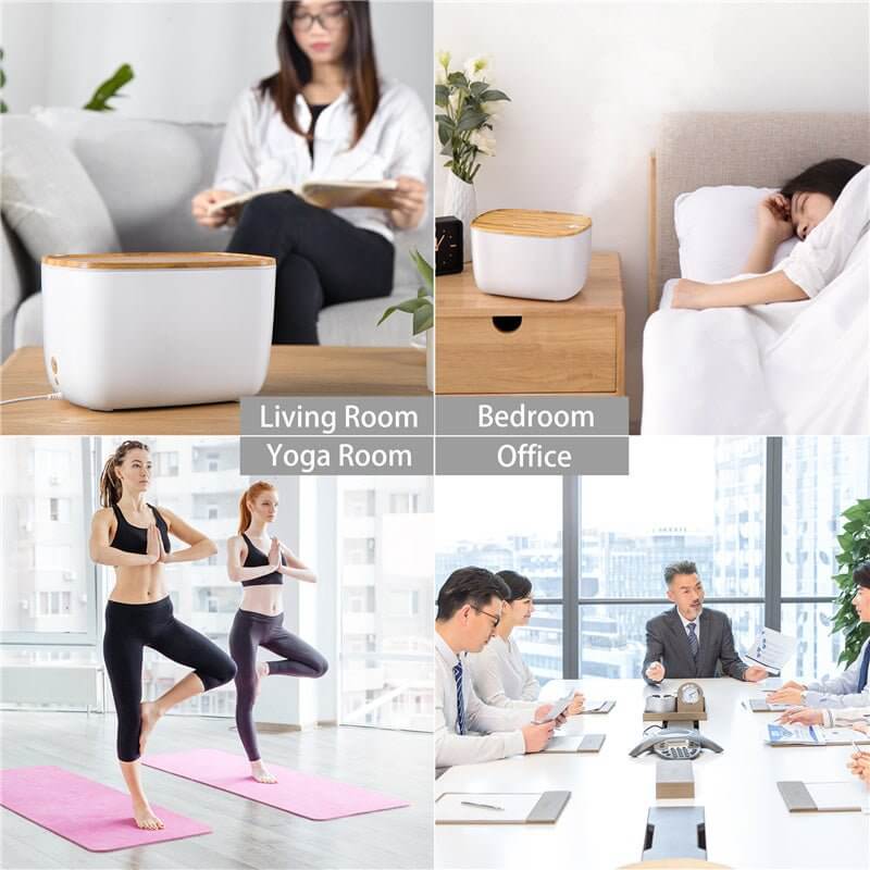 Ultraschall Luftbefeuchter mit Aromatherapie &amp; Nachtlicht