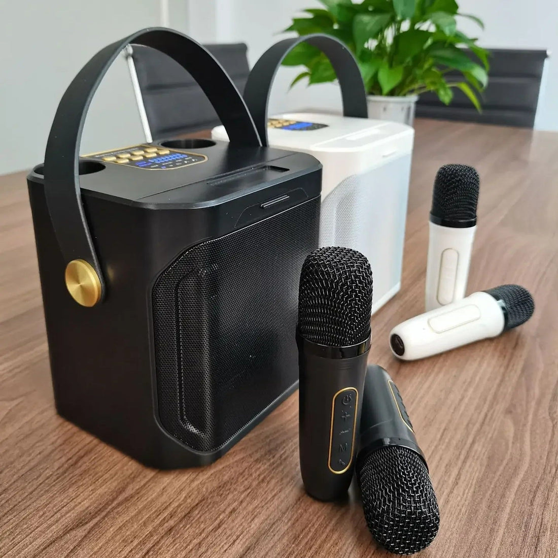 Hochleistungs tragbarer Bluetooth Karaoke Lautsprecher mit wiederaufladbarem Akku für den Innen- und Außenbereich
