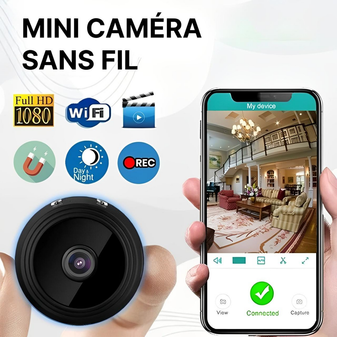 Mini Überwachungskamera Drahtlos Magnetisch 1080p HD