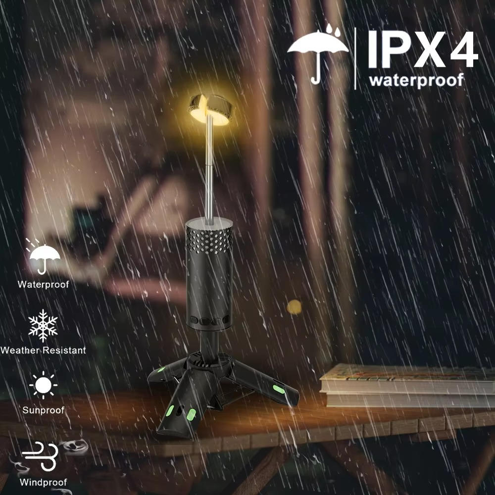 Wiederaufladbare LED-Campinglampe Teleskop Höhenverstellbar IPX65 10000mAh USB Notlicht