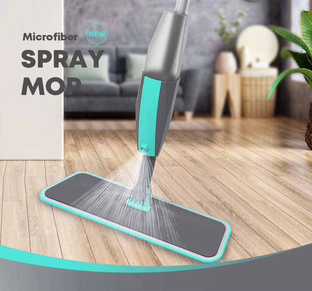 Spray Mop mit 360° Rotation, 300 ml Tank und Mikrofaserpads für alle Böden