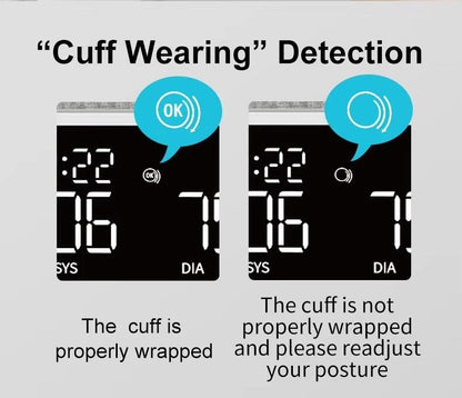 Oberarm-Blutdruckmessgerät, tragbar, präzise, wiederaufladbar, Mehrbenutzer, Blutdruck- und Pulsüberwachung