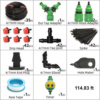 Tropfbewässerung mit automatischem Timer – Garten &amp; Balkon Set 15 PSI