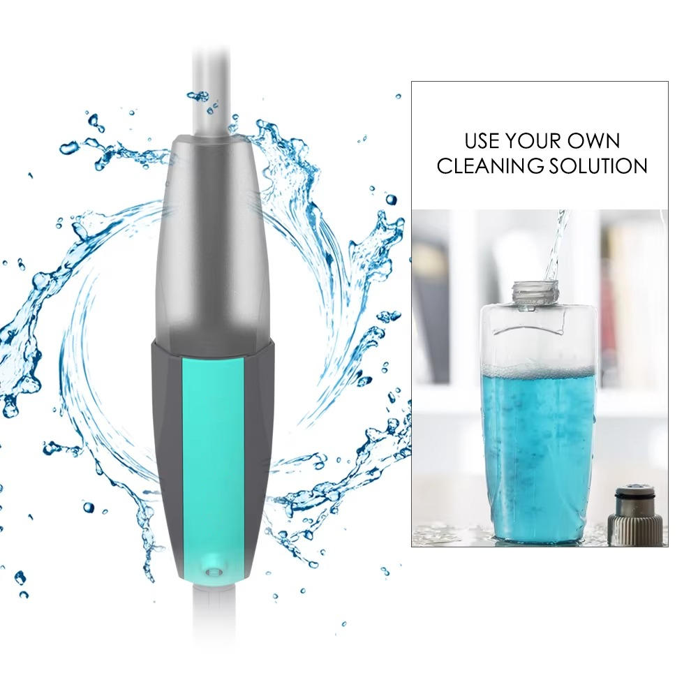 Spray Mop mit 360° Rotation, 300 ml Tank und Mikrofaserpads für alle Böden