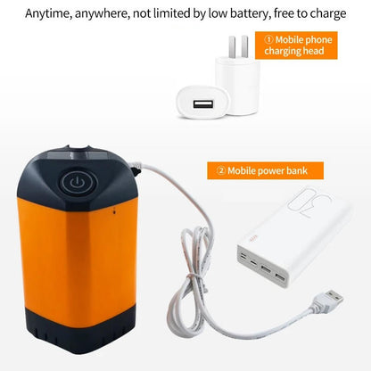 Tragbare Campingdusche mit digitaler Temperaturanzeige, Kupfermotor &amp; IPX7 Wasserschutz