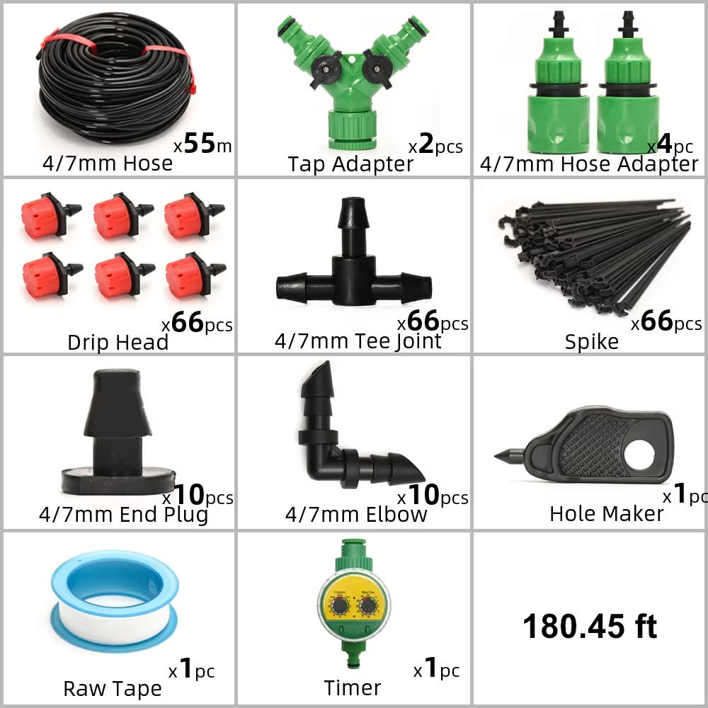 Tropfbewässerung mit automatischem Timer – Garten &amp; Balkon Set 15 PSI