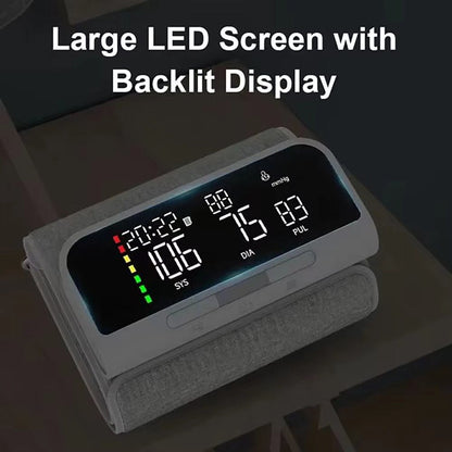 Oberarm-Blutdruckmessgerät, tragbar, präzise, wiederaufladbar, Mehrbenutzer, Blutdruck- und Pulsüberwachung