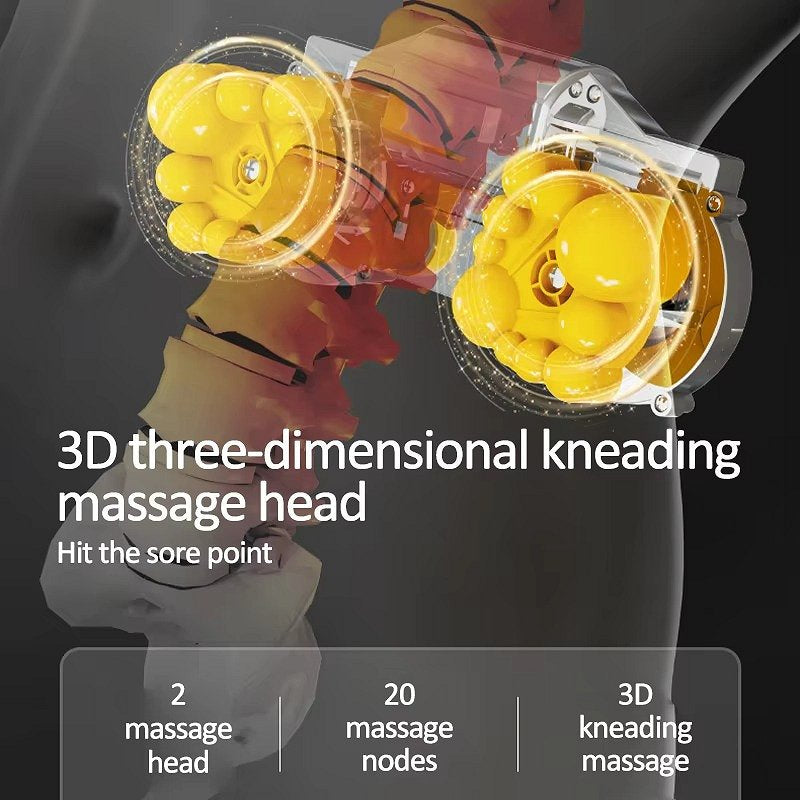 Nackenmassagekissen mit 20 Massageköpfen – Shiatsu 3D Massage, Wärmefunktion und rotes Lichttherapie-Pad