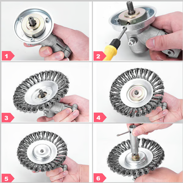 Unbreakable wire trimmer blade, round edge lawn edging and weed trimmer, stainless steel, 360° rotatable