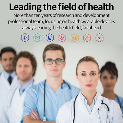 Smartwatch für Senioren mit Blutdruck, Blutzucker, Herzfrequenz und SOS-Notfallfunktion