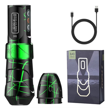 Tattoo Pen Professioneller Permanent Make-up und Tattoo Stift Leise 10.000 U/min LED Display