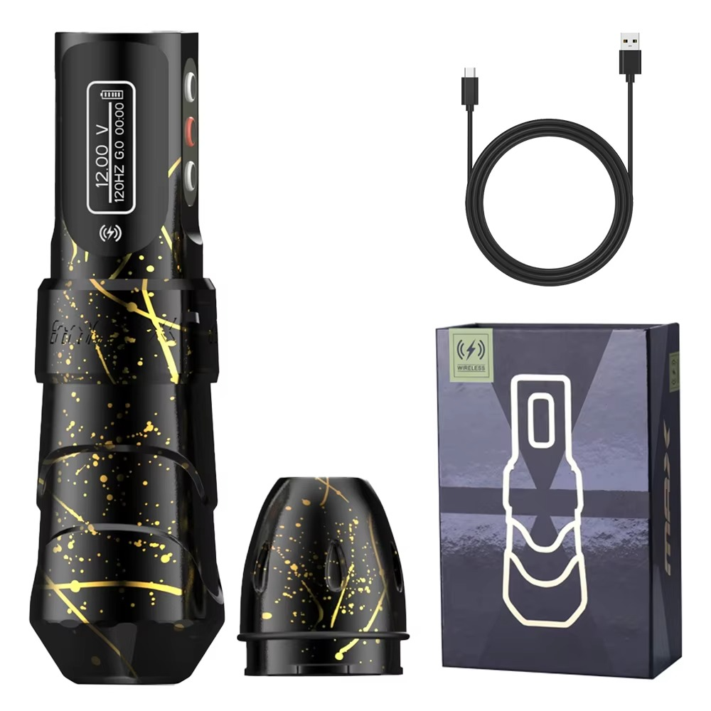 Tattoo Pen Professioneller Permanent Make-up und Tattoo Stift Leise 10.000 U/min LED Display