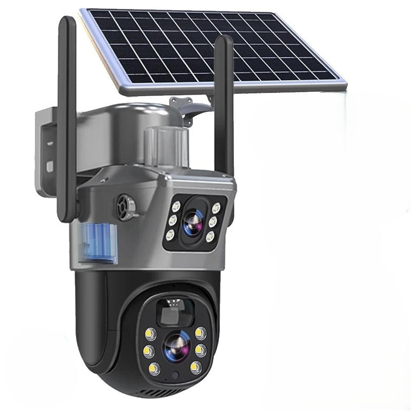 Drahtlose 4K Sicherheitskamera – Solar &amp; Doppel-Linse