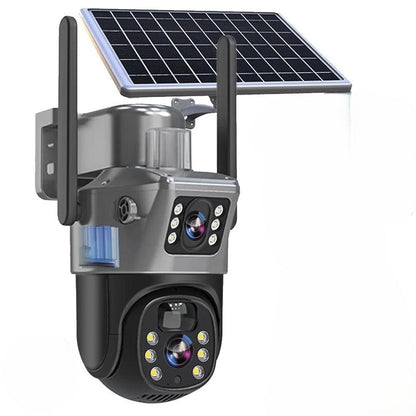 Drahtlose 4K Sicherheitskamera – Solar &amp; Doppel-Linse