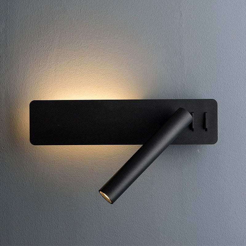 LED-Lesewandleuchte drehbar fürs Bett