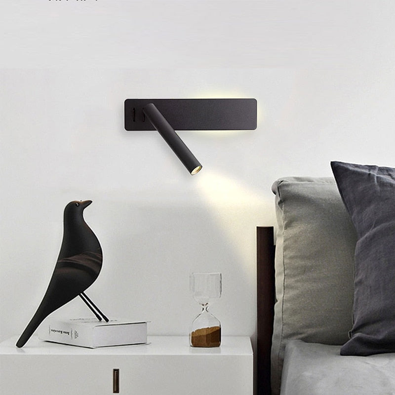 LED-Lesewandleuchte drehbar fürs Bett
