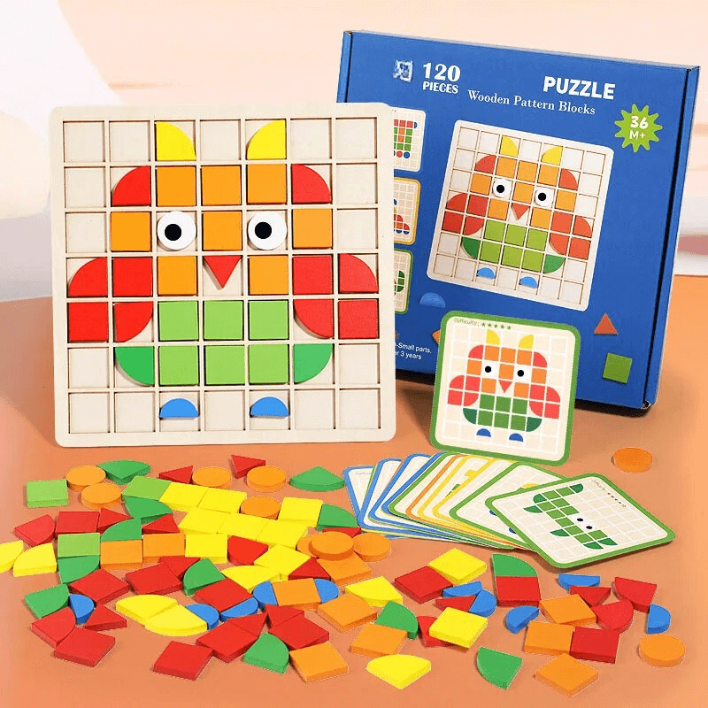 Holzpuzzle für Kleinkinder - Formen, Farben &amp; Zahlen lernen