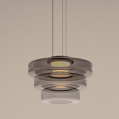 Moderne Glas-Hängeleuchte im Bauhaus-Stil