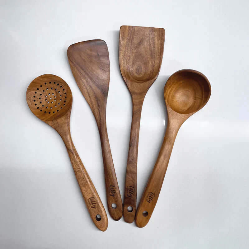Holz-Küchenhelfer-Set - Natürlich &amp; Langlebig
