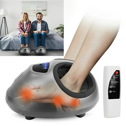 Shiatsu Elektrischer Fußmassager mit Wärme, Tiefenmassage, Luftkompression, 5 Intensitätsstufen