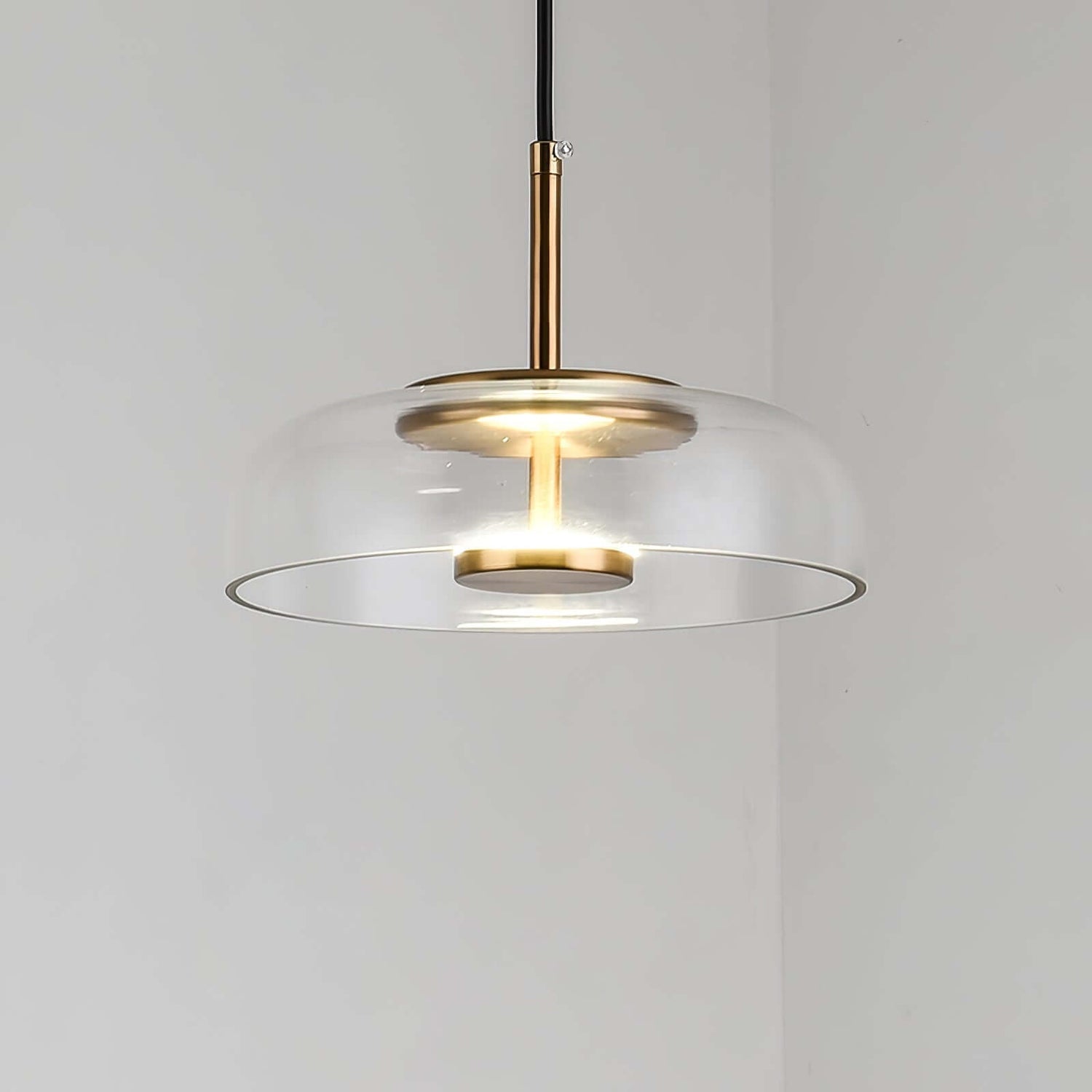 Moderne Pendelleuchte - Messing &amp; Glas