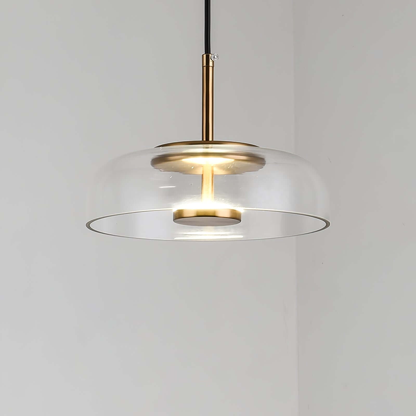 Moderne Pendelleuchte - Messing &amp; Glas