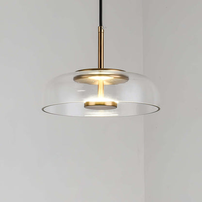 Moderne Pendelleuchte - Messing &amp; Glas