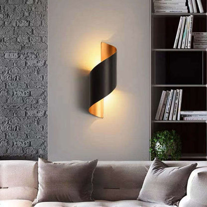 Moderne Spiral-LED-Wandleuchte