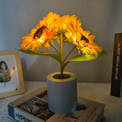 LED Sonnenblumenlampe Stimmungslicht Dekoleuchte