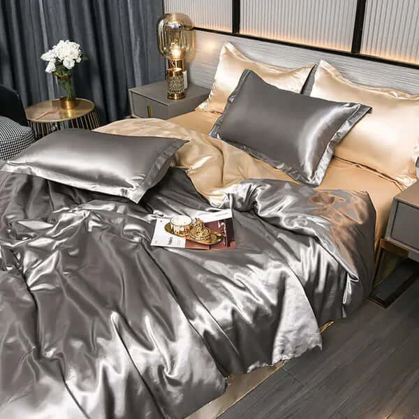 Satin Bettbezug Set - Luxuriös &amp; Weich