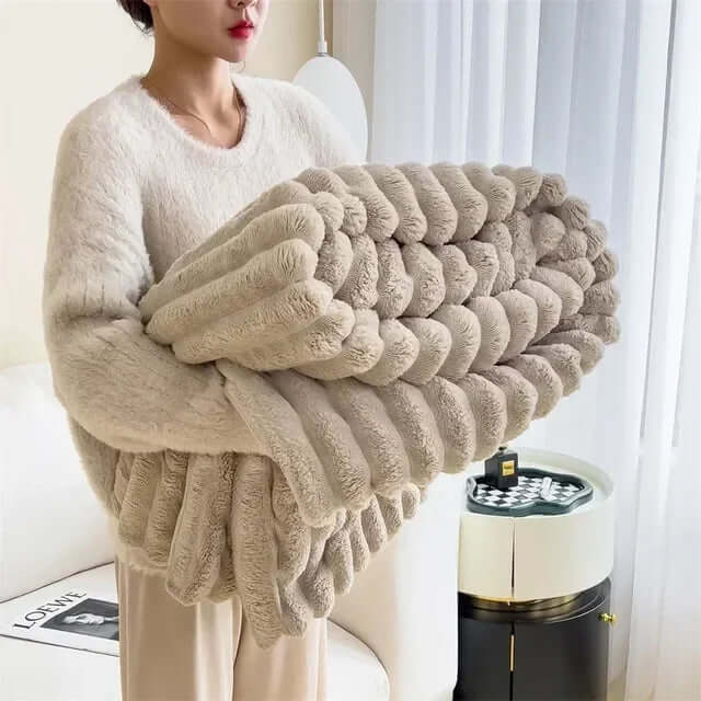 Riesige Kuscheldecke aus Plüsch - Extraweich &amp; Warm