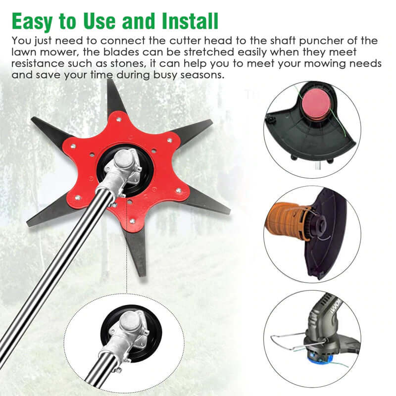 6-Klingen Trimmerkopf Stahl