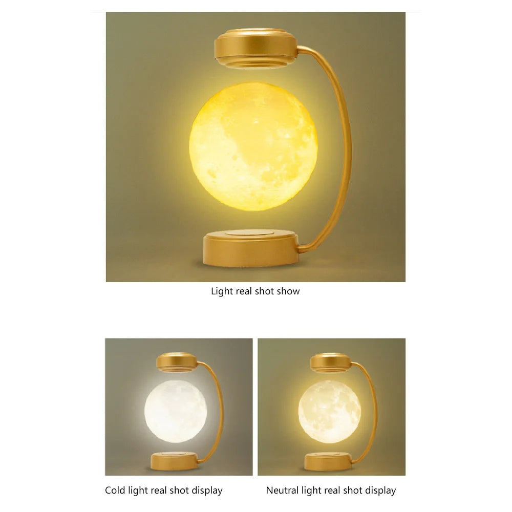 LED Mond Nachtlicht drahtlose magnetische schwebende rotierende Ball Lampe für Zuhause und Büro