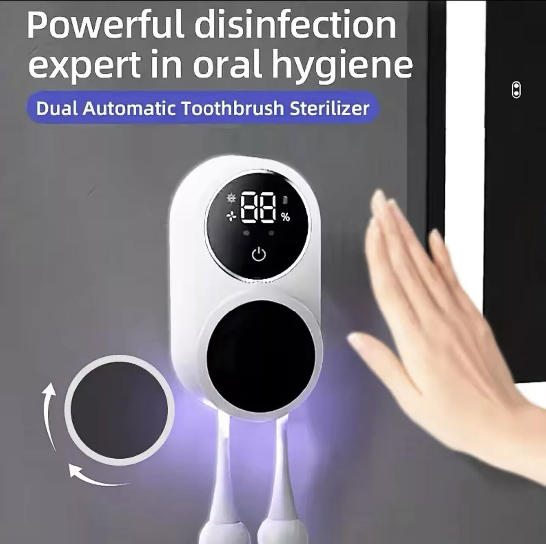 Automatische Zahnbürstensterilisator | UV-Desinfektion für hygienische Mundpflege | Schnelle &amp; effiziente Zahnbürstenreinigungs-Lösung