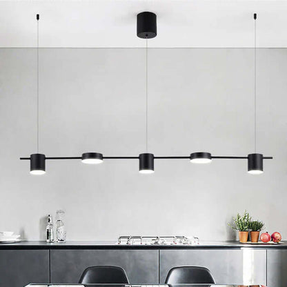 Moderne LED Pendelleuchte Aluminium Trommel Design