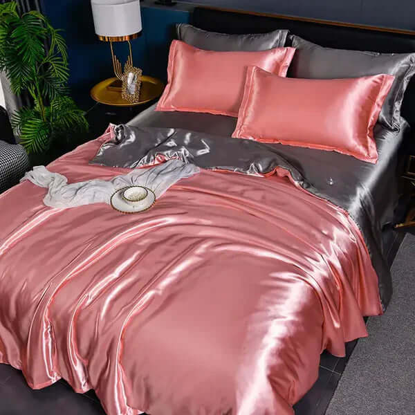 Satin Bettbezug Set - Luxuriös &amp; Weich