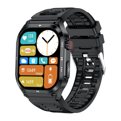 Zelara AMOLED Slim Blutzucker Outdoor ECG/EKG Bluetooth Anrufe Gesundheitsmessung Smart Watch