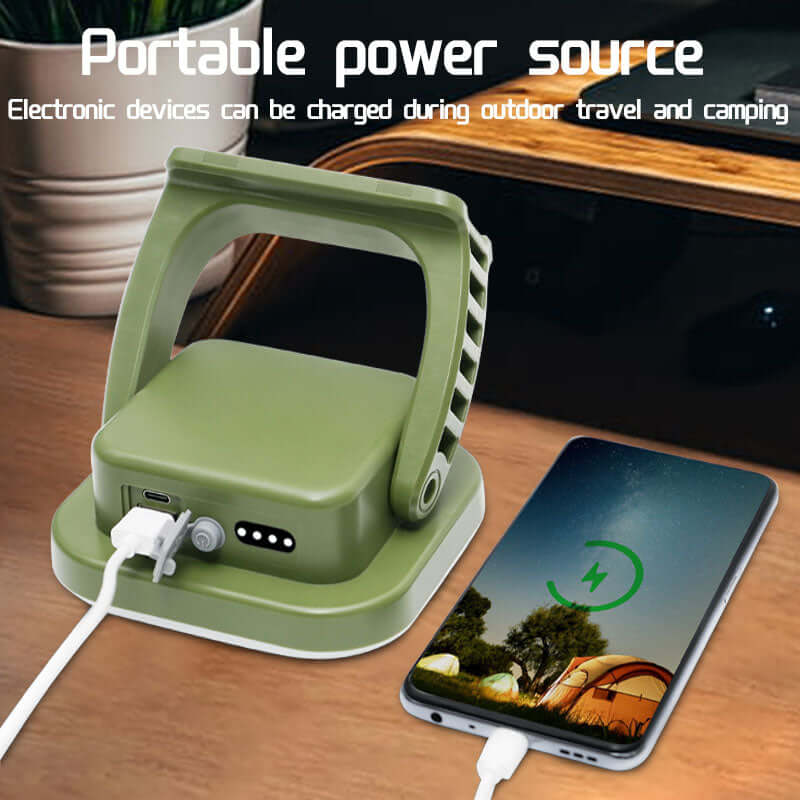 80W LED Solar Campinglampe mit Magnet &amp; Zoom