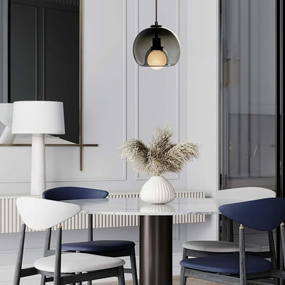 Moderne Pendelleuchte - Metall &amp; Glas