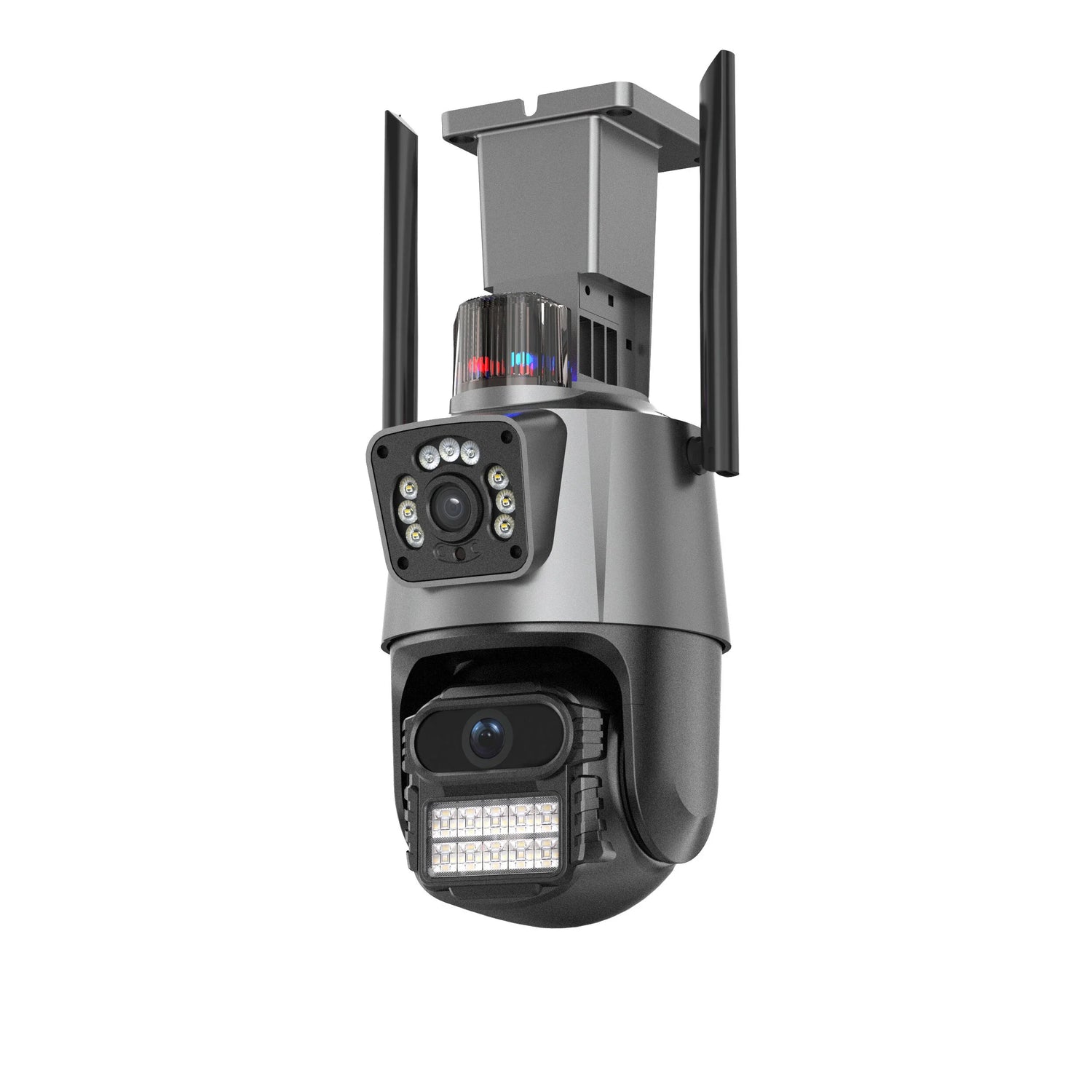 Outdoor Dual-Screen AI Tracking PTZ Wifi Kamera, 3MP+3MP, IR Nachtsicht, Onvif, 2-Wege Audio, iCSee Kompatibel
