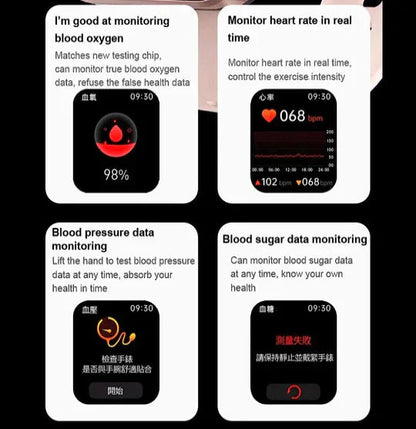 Smartwatch mit Glukosemonitor – Nicht-invasive Diabetes-Tracker für Männer &amp; Frauen