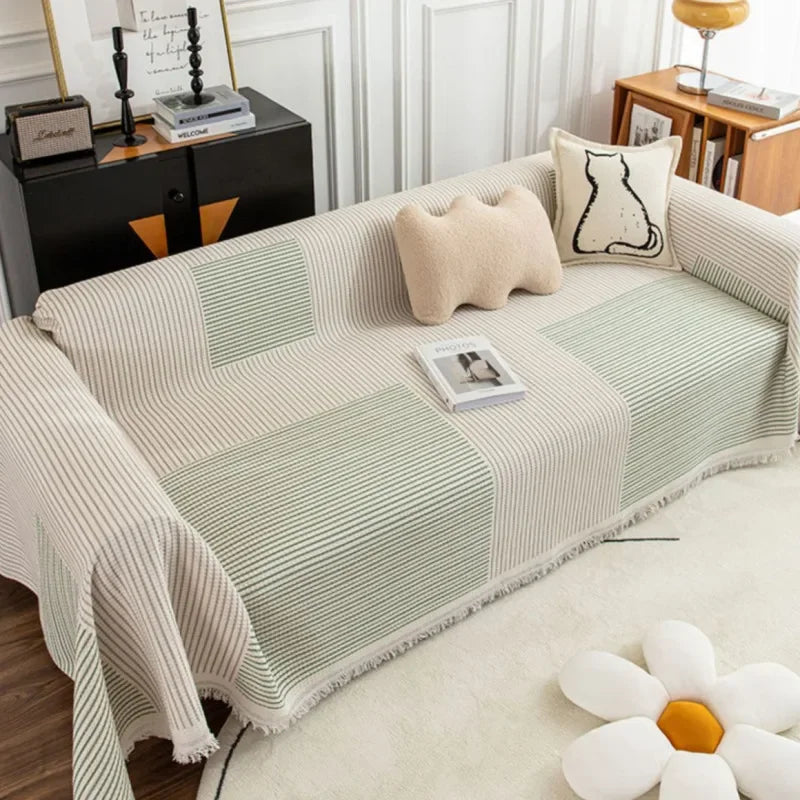 NordicNest Sofabezug - Skandinavischer Stil mit Quasten