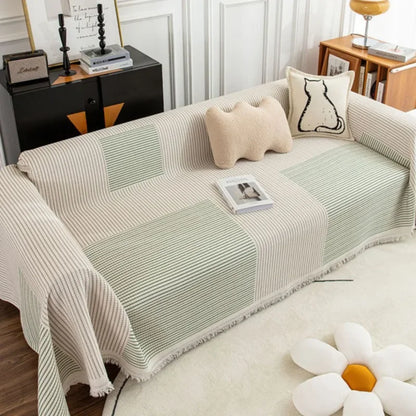 NordicNest Sofabezug - Skandinavischer Stil mit Quasten