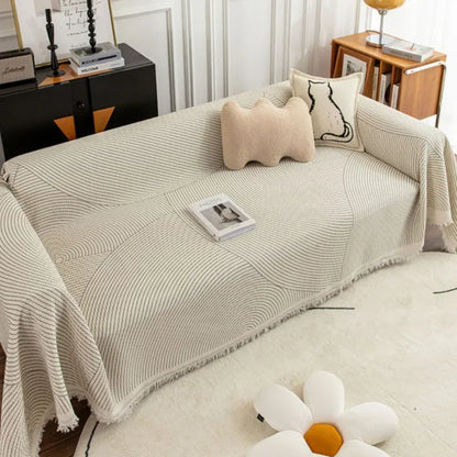 NordicNest Sofabezug - Skandinavischer Stil mit Quasten